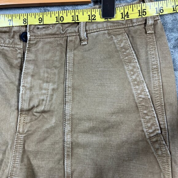 Abercrombie Fitch Shorts Mens Size 29 Heavyweight Tan Military Cargo Distressed - Picture 6 of 11